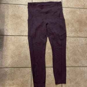 Lululemon invigorate high rise Purple Athletic Full length Leggings Size 8